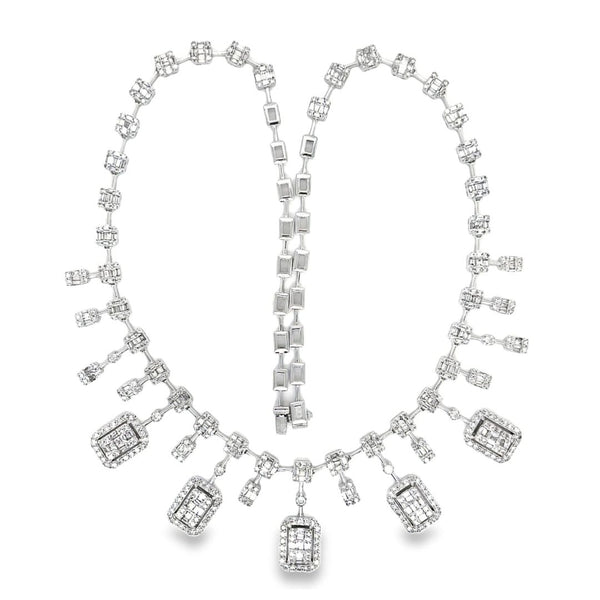 The Emerald Cut Statement Diamond Necklace