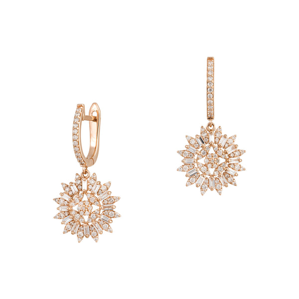 The Drop Vintage Diamond Cluster Earrings