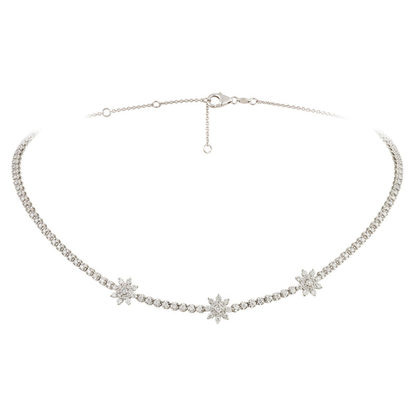 The 3 Cluster Diamond Necklace