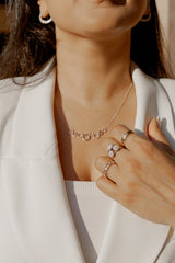 Circle Pave Diamond Necklace