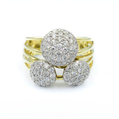 Diamond Trio Cluster Ring