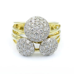Diamond Trio Cluster Ring