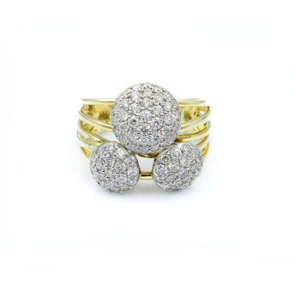 Diamond Trio Cluster Ring
