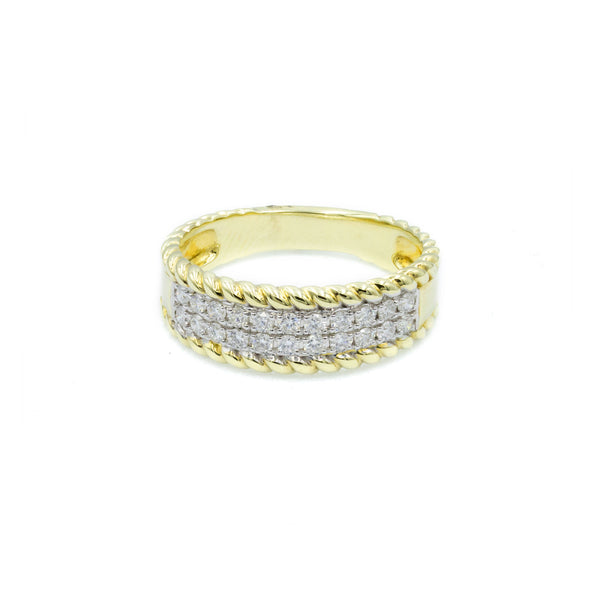 Pave Diamond Rope Ring
