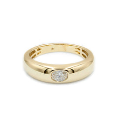 The Curved Oval Bezel Ring