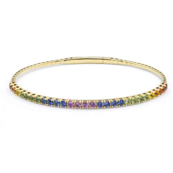 The Rainbow Sapphire Flex Bangle