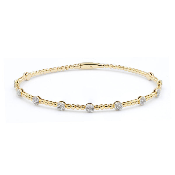 Harmony Beaded Diamond Bangle