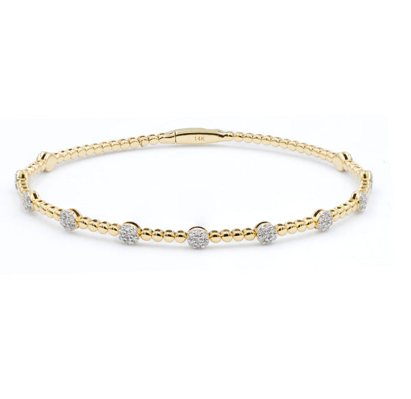 Harmony Beaded Diamond Bangle