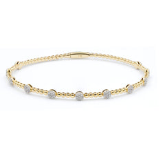 Harmony Beaded Diamond Bangle