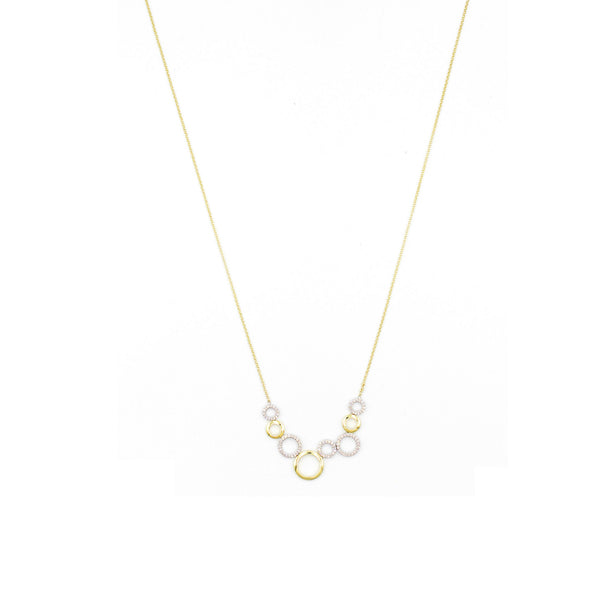 Circle Pave Diamond Necklace