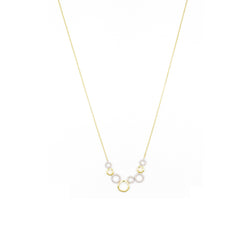 Circle Pave Diamond Necklace