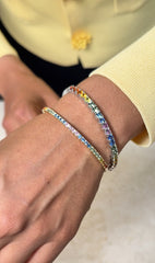 The Large Rainbow Sapphire Flex Bangle