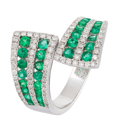 Criss Cross Emeralds and Diamonds- 25% OFF!