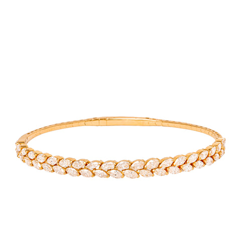 Marquise Diamond Flex Bangle