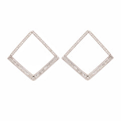Contemporary Diamond Hoops- 30%OFF!