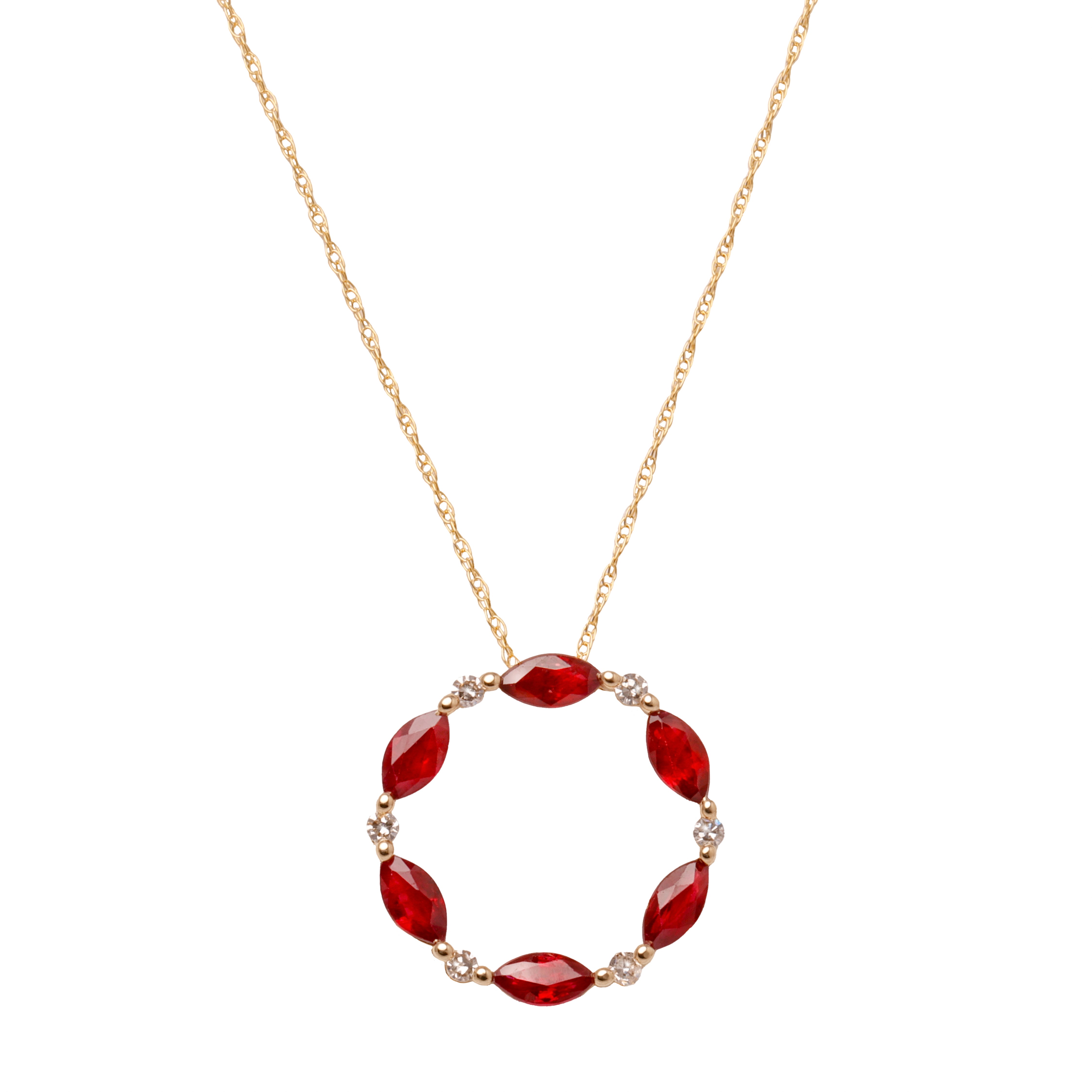 Circle Ruby Necklace- 60% OFF!