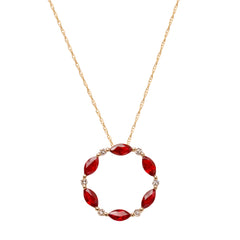 Circle Ruby Necklace- 60% OFF!