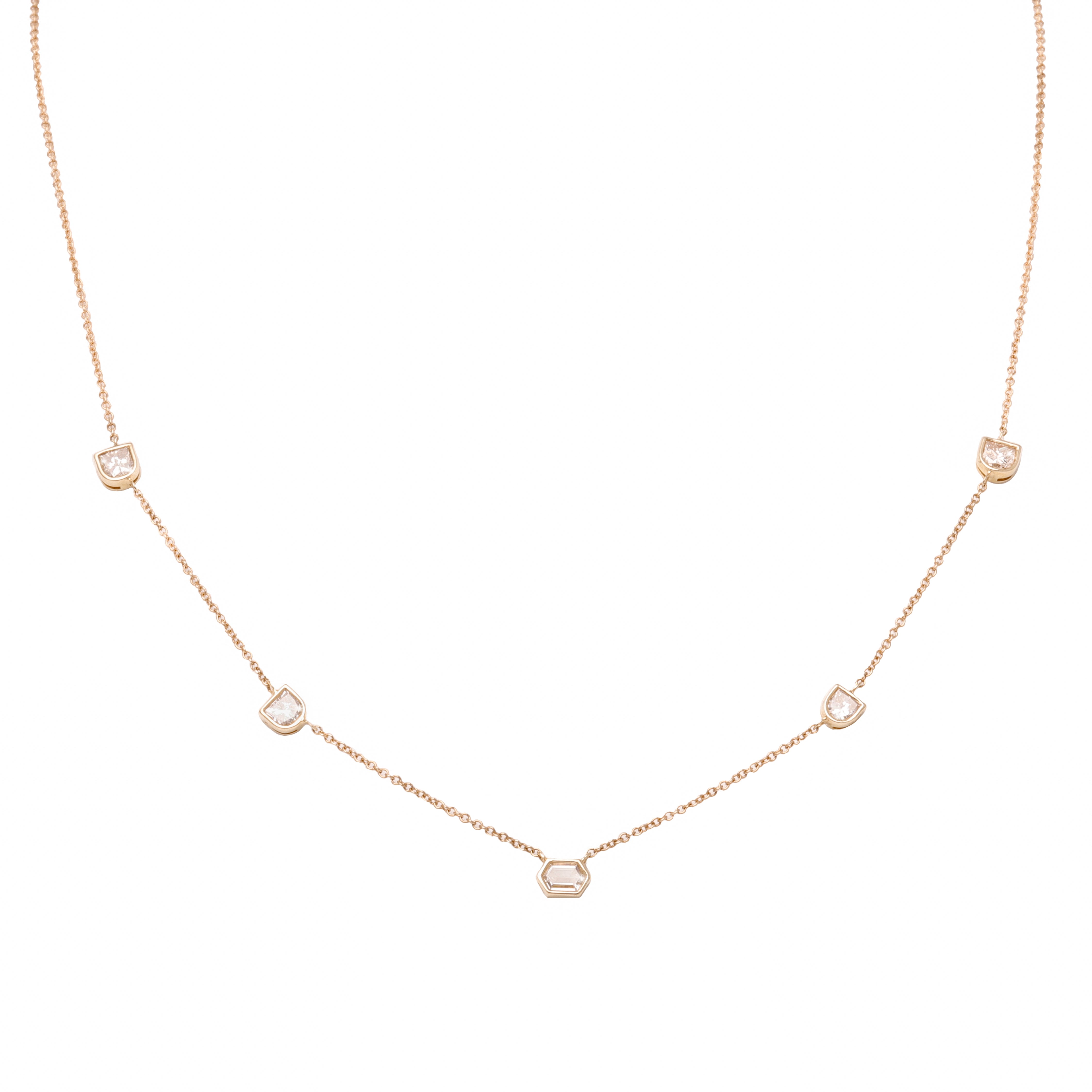 Geometric Rose-Cut Necklace