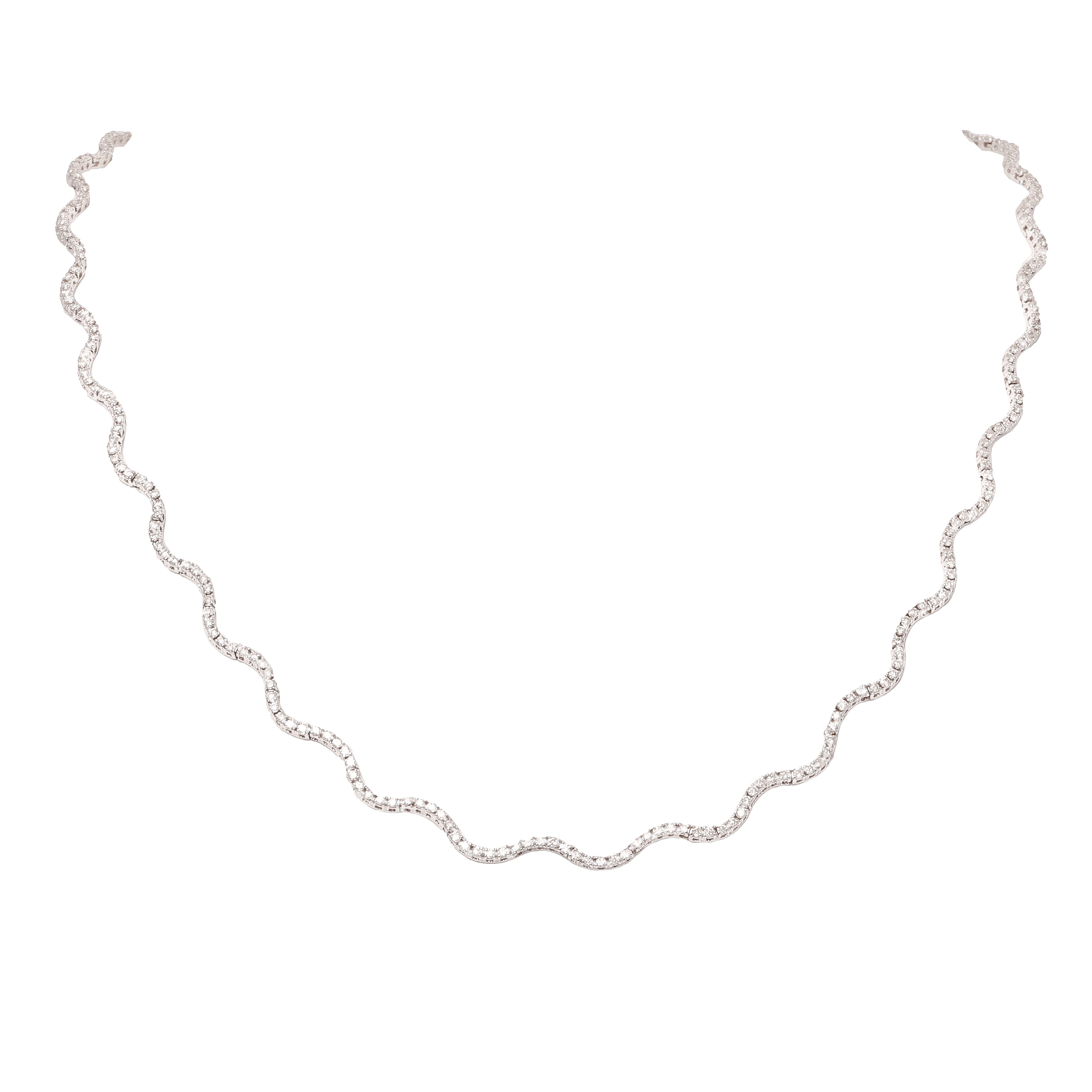 Maharani Diamond Wave Necklace- 50% OFF!