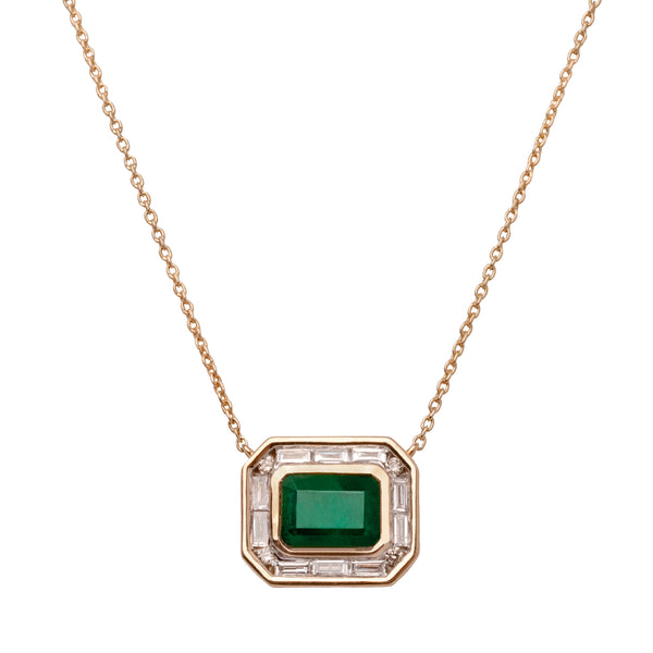 The Emerald Baguette Necklace- 50% OFF!