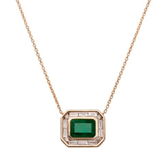The Emerald Baguette Necklace- 50% OFF!