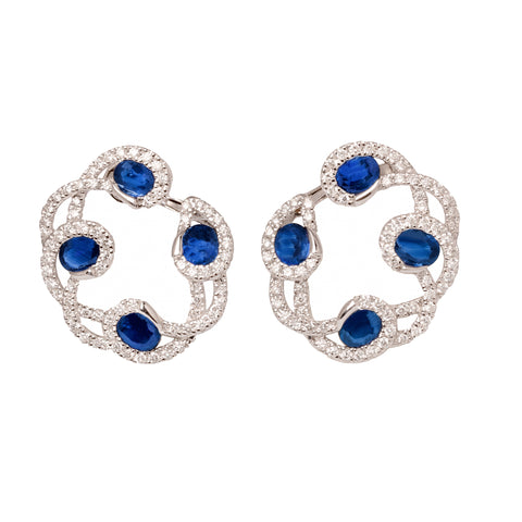 Sapphire and Diamond Wrap Earrings-50% OFF