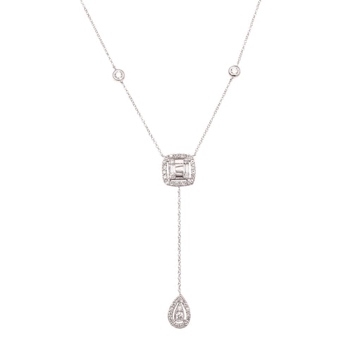 Diamond Drop Lariat Necklace - 35% OFF!