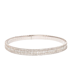 Baguette & Pavé Diamond Bangle