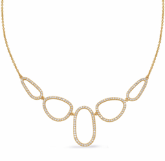 The Pave Diamond Shapes Necklace