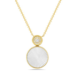 Sunburst Pearl and Diamond Necklace