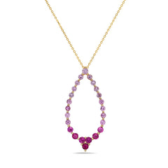 Ombré Pink Sapphire Necklace