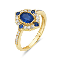 Art Deco Sapphire & Diamond Ring- 30% OFF!