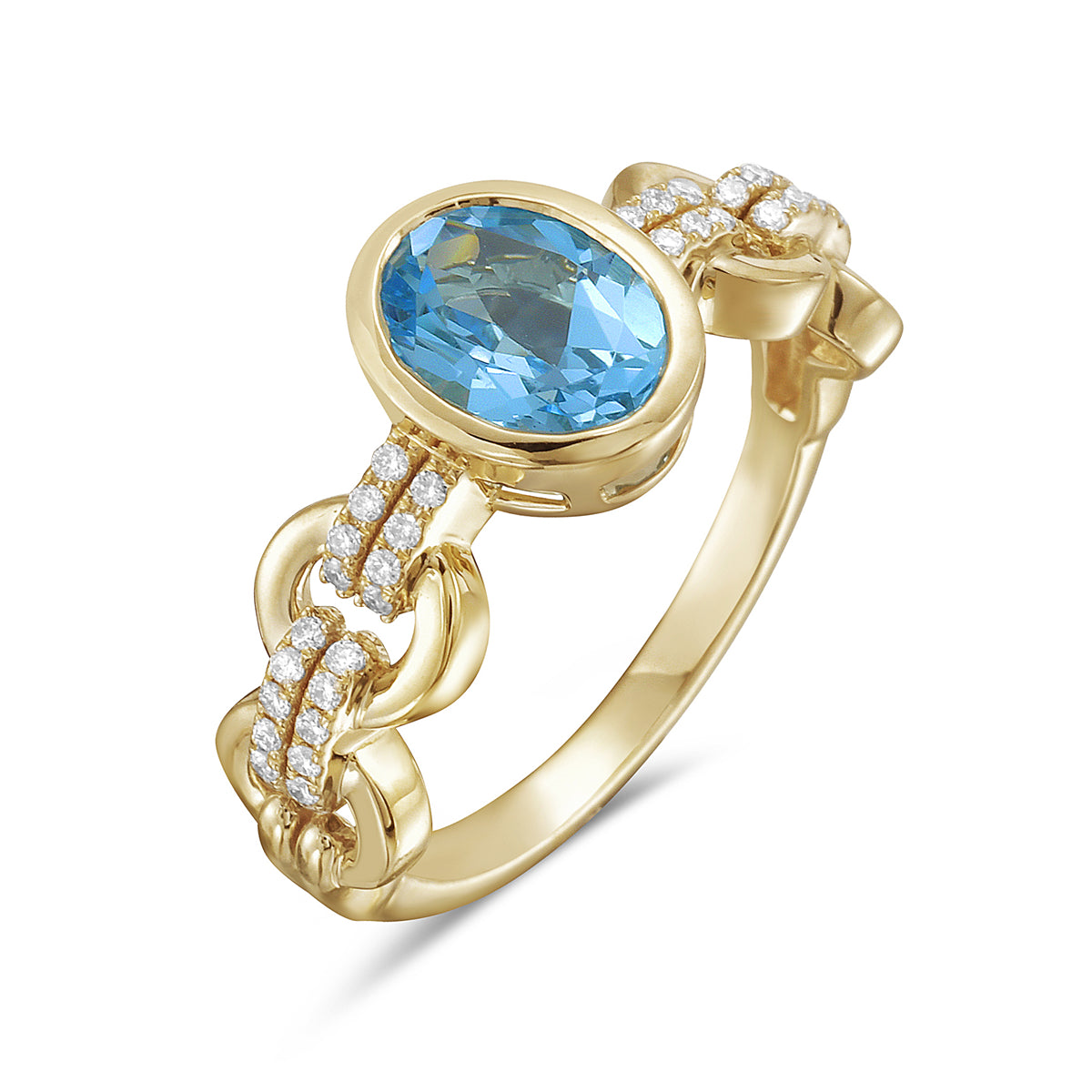Blue Topaz Link Ring- 30% OFF!
