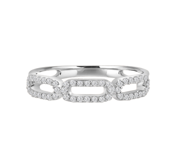 Pave Diamond Links Ring- 65% OFF!