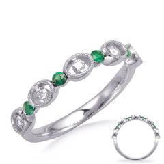 Alternating Diamonds and Emerald Ring--70% OFF!