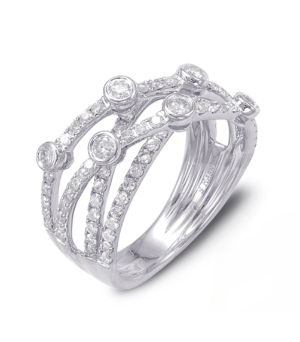 Criss Cross Diamonds Ring- 40% OFF!